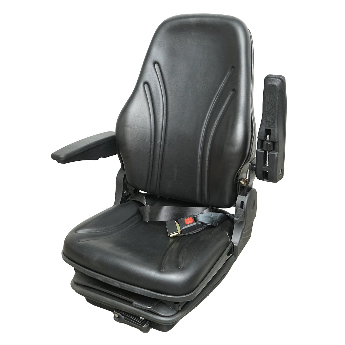 Scaun universal reglabil pe greutate 50-130Kg, cotiere si spatar rabatabil 55-89&deg; pentru tractor, utilaje agricole, industriale, stivuitor